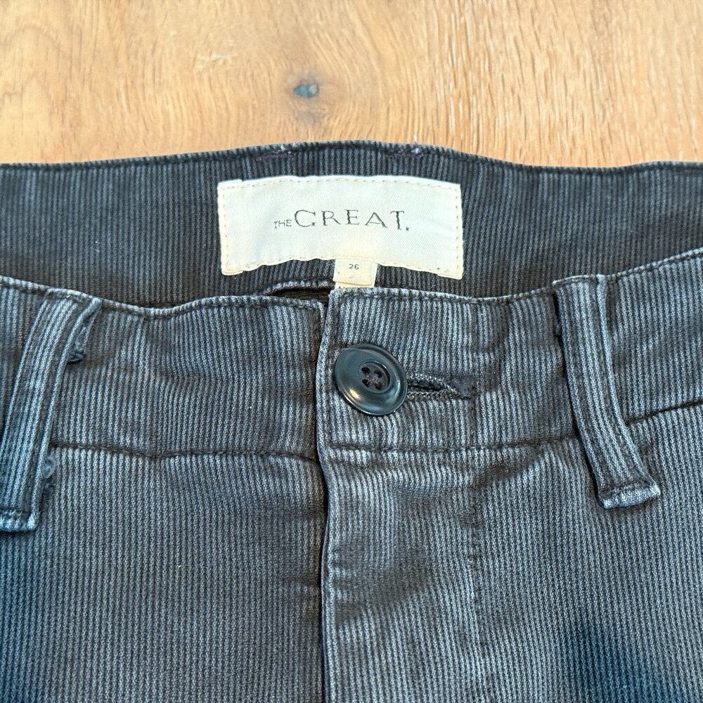 The Great Women's Corduroy Pants Dark Gray 26 - Picture 4 of 6
